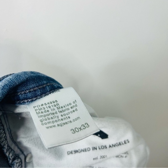 AG Everett Light Wash Slim Straight Blue Jeans 30W - Picture 4 of 10